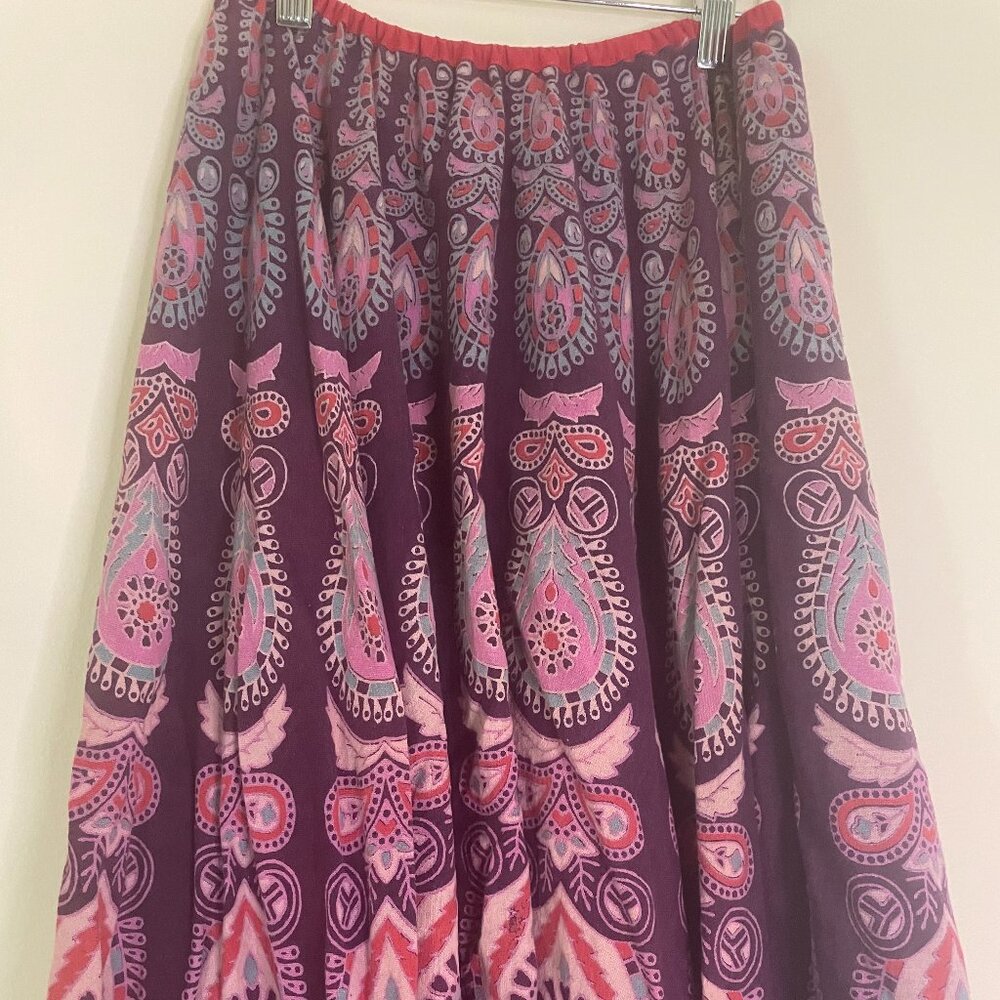 Handmade festival paisley maxi skirt